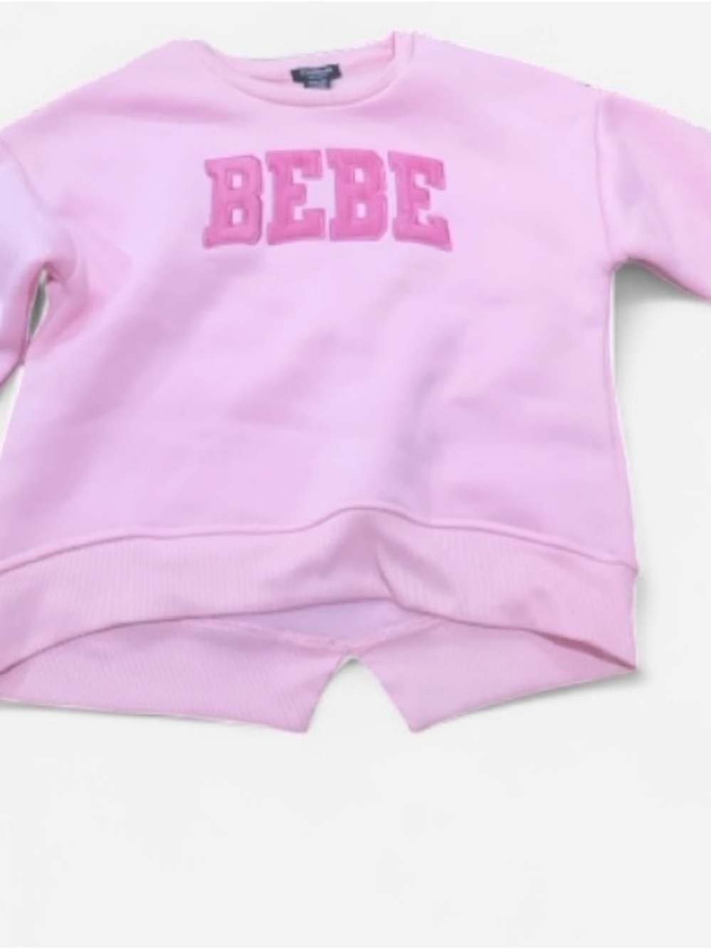 bebe Light Pink Logo Crewneck Sweatshirt